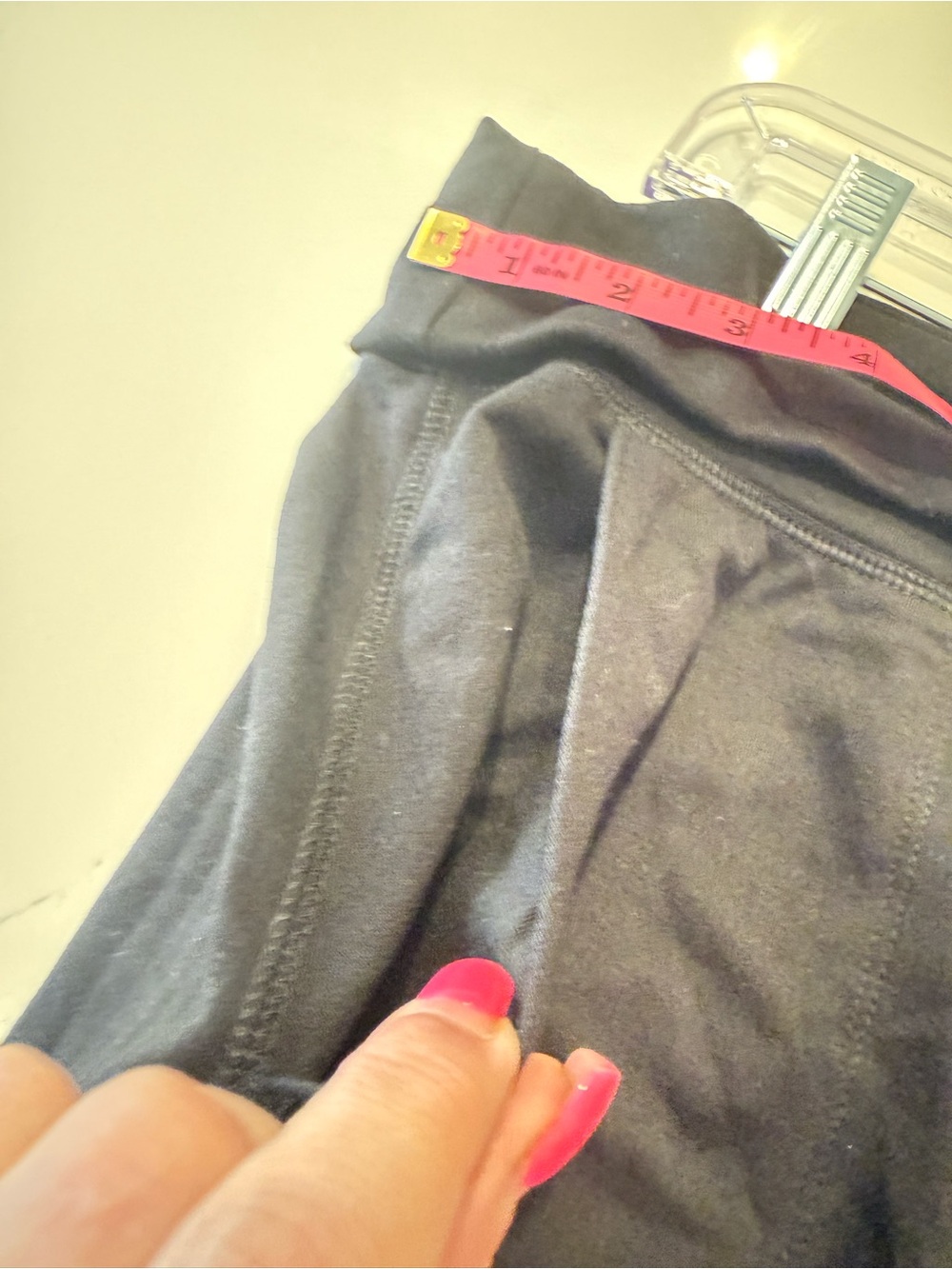 Old Navy Black Fold-Over Waist Ponte Joggers - Picture 5 of 7